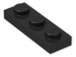 LEGO® Brick: Plate 1 x 3 3623 | Color: Black