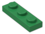 LEGO® Brick: Plate 1 x 3 3623 | Color: Dark Green
