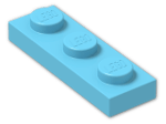 LEGO® Brick: Plate 1 x 3 3623 | Color: Medium Azur