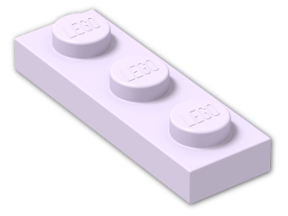 LEGO® Brick: Plate 1 x 3 3623 | Color: Lavender