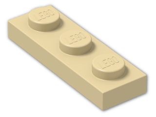 LEGO® Brick: Plate 1 x 3 3623 | Color: Brick Yellow