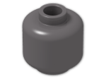 LEGO® Brick: Minifig Head with Hollow Stud 3626b | Color: Dark Stone Grey