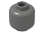 LEGO® Brick: Minifig Head with Hollow Stud 3626b | Color: Dark Grey