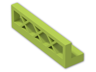 LEGO® Brick: Fence Lattice 1 x 4 x 1 3633 | Color: Bright Yellowish Green