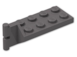 LEGO® Brick: Hinge Plate 2 x 4 with Articulated Joint - Male 3639 | Color: Dark Stone Grey