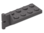 LEGO® Stein: Hinge Plate 2 x 4 with Articulated Joint - Male 3639 | Farbe: Dark Stone Grey