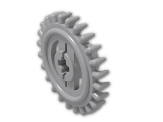 LEGO® Stein: Technic Gear 24 Tooth Crown Type 2 3650b | Farbe: Medium Stone Grey