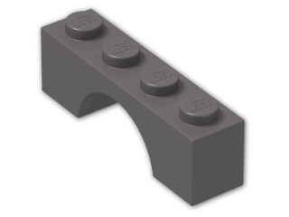LEGO® Brick: Arch 1 x 4 3659 | Color: Dark Stone Grey