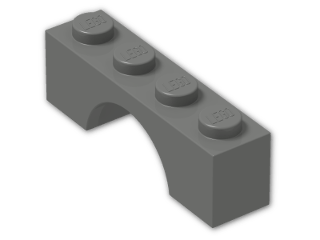 LEGO® Brick: Arch 1 x 4 3659 | Color: Dark Grey
