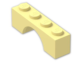 LEGO® Brick: Arch 1 x 4 3659 | Color: Light Yellow