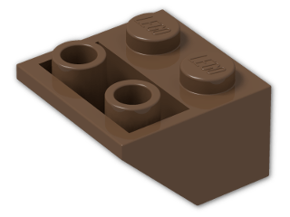 LEGO® Brick: Slope Brick 45 2 x 2 Inverted 3660 | Color: Brown