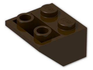 LEGO® Brick: Slope Brick 45 2 x 2 Inverted 3660 | Color: Dark Brown