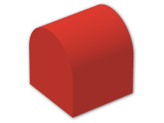 LEGO® Brick: Duplo Brick 2 x 2 x 2 with Curved Top (Needs Work) 3664 | Color: Bright Red