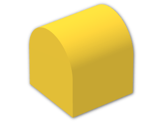 LEGO® Brick: Duplo Brick 2 x 2 x 2 with Curved Top (Needs Work) 3664 | Color: Bright Yellow