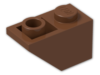 LEGO® Brick: Slope Brick 45 2 x 1 Inverted 3665 | Color: Reddish Brown