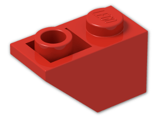 LEGO® Brick: Slope Brick 45 2 x 1 Inverted 3665 | Color: Bright Red