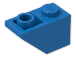 LEGO® Brick: Slope Brick 45 2 x 1 Inverted 3665 | Color: Bright Blue