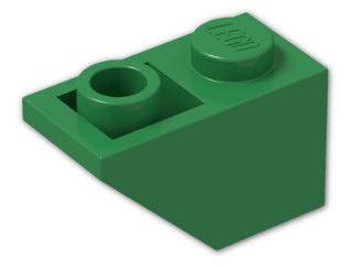 LEGO® Brick: Slope Brick 45 2 x 1 Inverted 3665 | Color: Dark Green