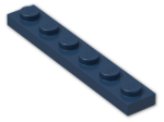 LEGO® Brick: Plate 1 x 6 3666 | Color: Earth Blue