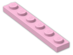 LEGO® Stein: Plate 1 x 6 3666 | Farbe: Light Purple