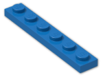 LEGO® Brick: Plate 1 x 6 3666 | Color: Bright Blue