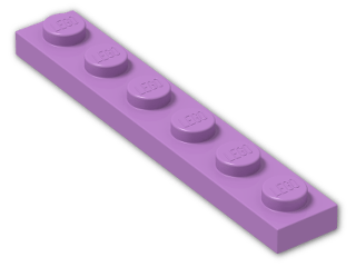 LEGO® Stein: Plate 1 x 6 3666 | Farbe: Medium Lavender