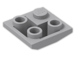 LEGO® Brick: Slope Brick 45 2 x 2 Inverted Double Convex 3676 | Color: Medium Stone Grey
