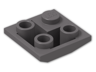 LEGO® Brick: Slope Brick 45 2 x 2 Inverted Double Convex 3676 | Color: Dark Stone Grey