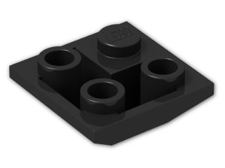 LEGO® Brick: Slope Brick 45 2 x 2 Inverted Double Convex 3676 | Color: Black