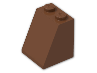 LEGO® Brick: Slope Brick 65 2 x 2 x 2 with Centre Tube 3678b | Color: Reddish Brown