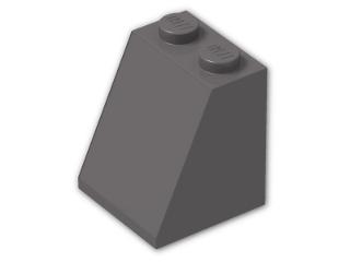 LEGO® Brick: Slope Brick 65 2 x 2 x 2 with Centre Tube 3678b | Color: Dark Stone Grey