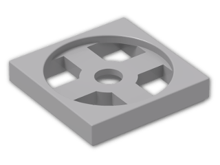 LEGO® Stein: Turntable 2 x 2 Plate Base 3680 | Farbe: Medium Stone Grey