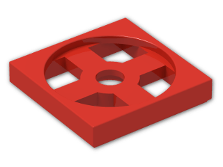 LEGO® Brick: Turntable 2 x 2 Plate Base 3680 | Color: Bright Red