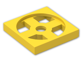 LEGO® Brick: Turntable 2 x 2 Plate Base 3680 | Color: Bright Yellow