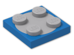 LEGO® Stein: Turntable 2 x 2 Plate with Light Bluish Grey Top 3680c02 | Farbe: Bright Blue