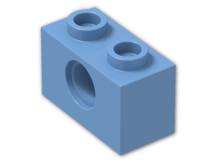 LEGO® Brick: Technic Brick 1 x 2 with Hole 3700 | Color: Medium Blue