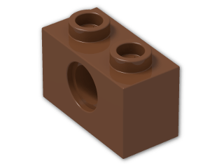 LEGO® Stein: Technic Brick 1 x 2 with Hole 3700 | Farbe: Reddish Brown
