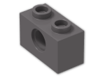 LEGO® Stein: Technic Brick 1 x 2 with Hole 3700 | Farbe: Dark Stone Grey