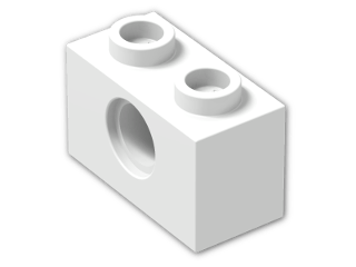 LEGO® Stein: Technic Brick 1 x 2 with Hole 3700 | Farbe: White