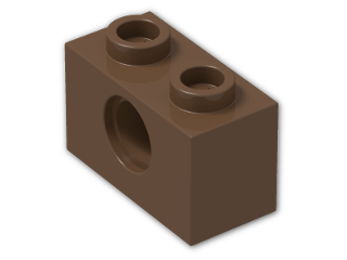 LEGO® Stein: Technic Brick 1 x 2 with Hole 3700 | Farbe: Brown