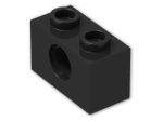 LEGO® Brick: Technic Brick 1 x 2 with Hole 3700 | Color: Black