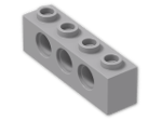 LEGO® Brick: Technic Brick 1 x 4 with Holes 3701 | Color: Medium Stone Grey