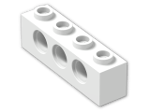 LEGO® Stein: Technic Brick 1 x 4 with Holes 3701 | Farbe: White