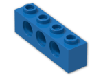 LEGO® Brick: Technic Brick 1 x 4 with Holes 3701 | Color: Bright Blue