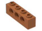 LEGO® Stein: Technic Brick 1 x 4 with Holes 3701 | Farbe: Dark Orange