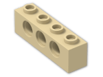 LEGO® Stein: Technic Brick 1 x 4 with Holes 3701 | Farbe: Brick Yellow