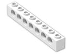 LEGO® Brick: Technic Brick 1 x 8 with Holes 3702 | Color: White