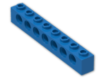 LEGO® Brick: Technic Brick 1 x 8 with Holes 3702 | Color: Bright Blue