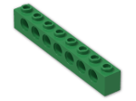 LEGO® Stein: Technic Brick 1 x 8 with Holes 3702 | Farbe: Dark Green