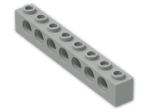 LEGO® Brick: Technic Brick 1 x 8 with Holes 3702 | Color: Grey